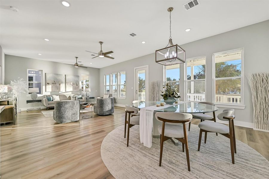 Furnished interior view inside a new home in , Galveston (Image 28).