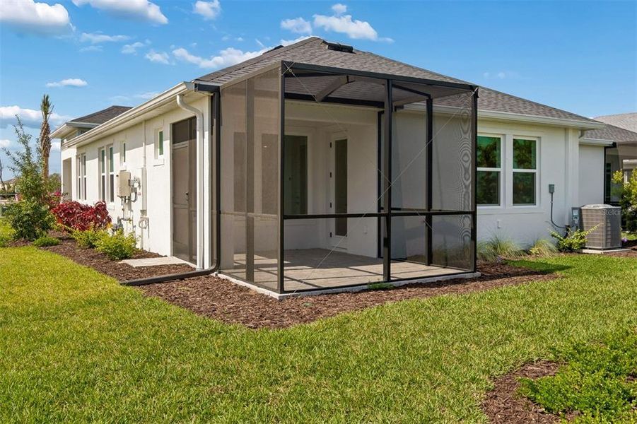 Exterior details and patio area of a home in Gracewater at Sarasota, Sarasota (Image 22).