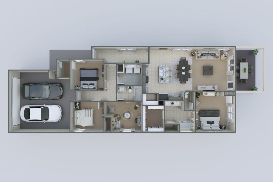 2D floor plan layout for the McKinney by Tri Pointe Homes in Mason Woods, Cypress, TX (Image 5).