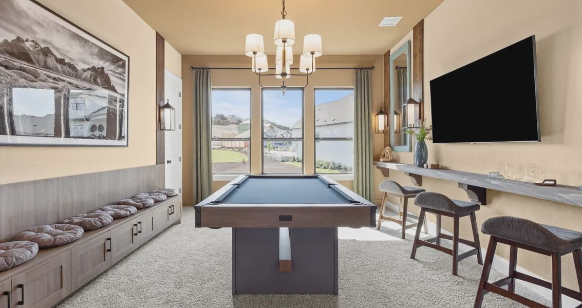 Representative furnished interior of a home built from the Maverick by Chesmar Homes in Sunfield, Buda (Image 10).
