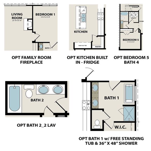 2D floor plan layout for the The Ridgeport M by Davidson Homes LLC in Parks at Foster Crossing, Anna, TX (Image 21).