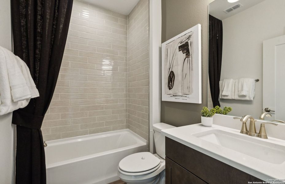 Furnished interior view inside a new home in , New Braunfels (Image 9).