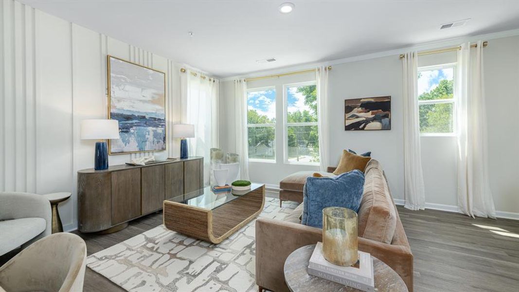 Furnished interior view inside a new home in Townes at Asbury, Hapeville (Image 30).