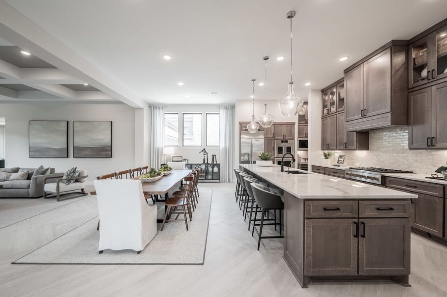 Representative furnished interior of a home built from the Carignan by Tri Pointe Homes in Woodson’s Reserve, Spring (Image 47).
