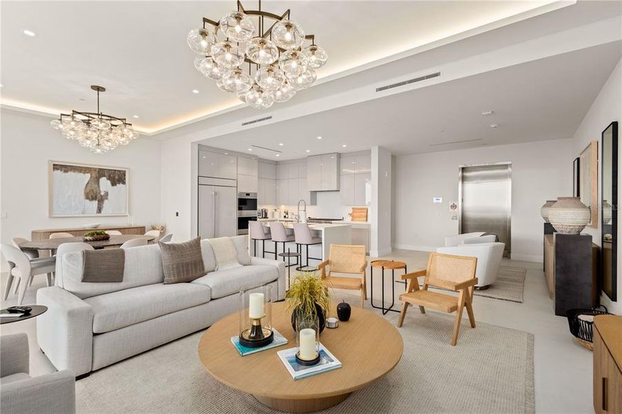 Furnished interior view inside a new home in , Longboat Key (Image 23). Furnished interior view inside a new home in , Longboat Key (Image 23).