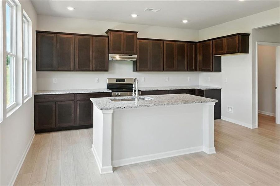 Furnished interior view inside a new home in Hampton Ridge, Jefferson (Image 2). Furnished interior view inside a new home in Hampton Ridge, Jefferson (Image 2).