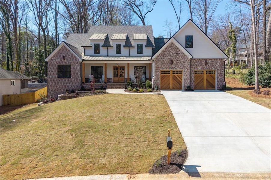 Front exterior of a new home in , Marietta, GA, highlighting curb appeal (Image 26).