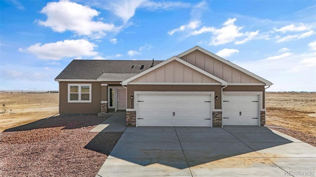 Front exterior of a new home in , Pueblo, CO, highlighting curb appeal (Image 2). Front exterior of a new home in , Pueblo, CO, highlighting curb appeal (Image 2).