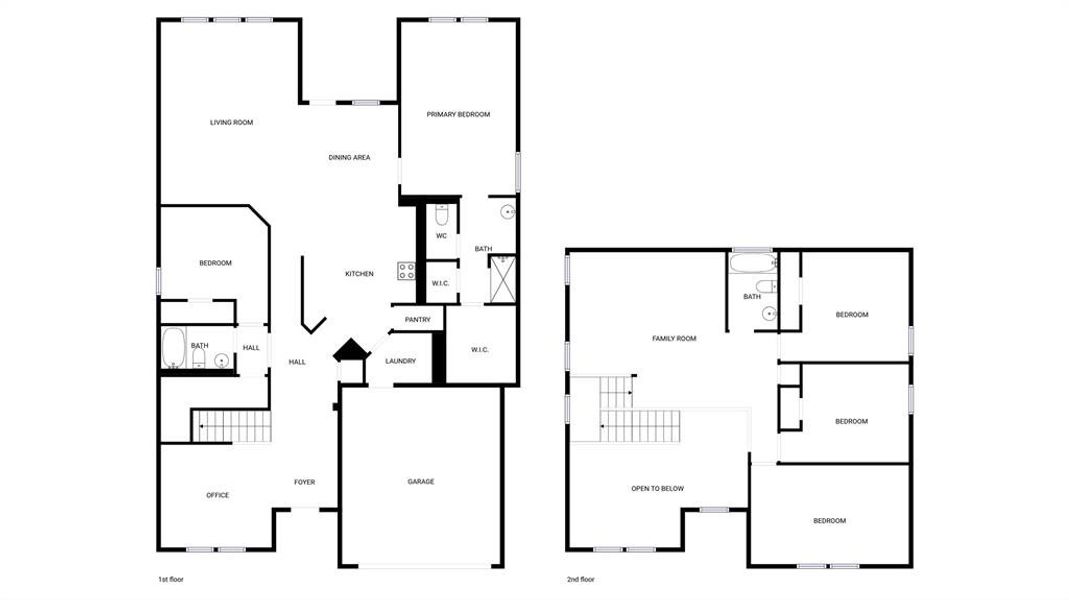 2D floor plan layout of this home in Silverado, Aubrey, TX (Image 4).