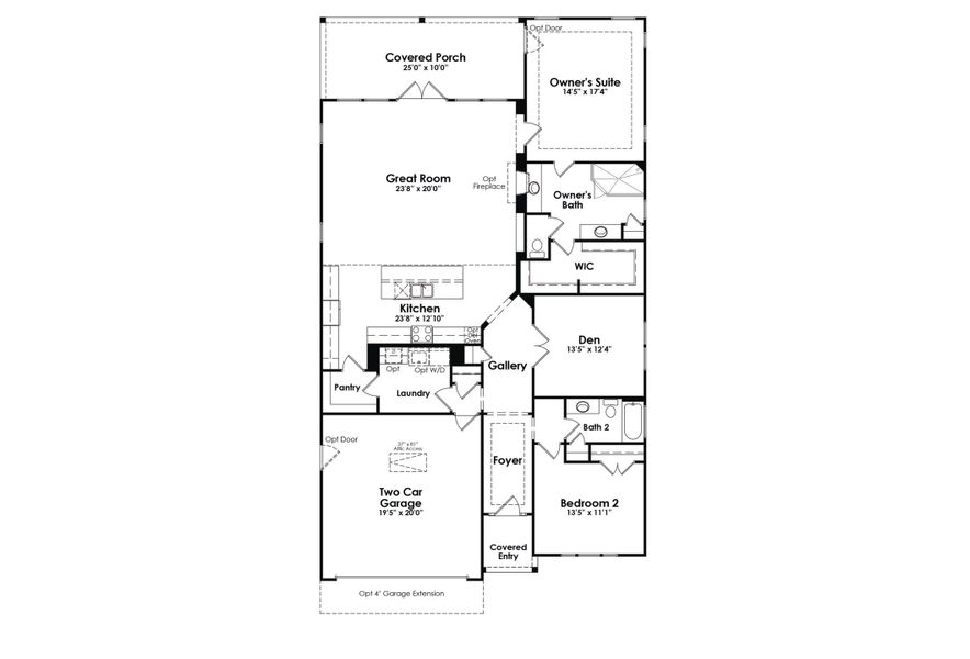 2D floor plan layout for the Laurel by Kolter Homes in The Ponds, Summerville, SC (Image 4). 2D floor plan layout for the Laurel by Kolter Homes in The Ponds, Summerville, SC (Image 4).