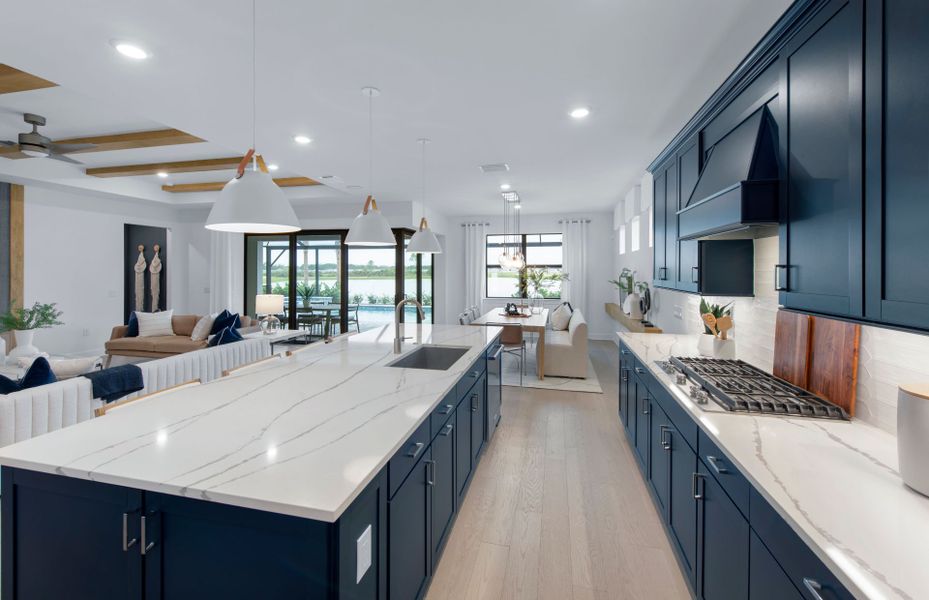 Flow-through layout Flow-through layout