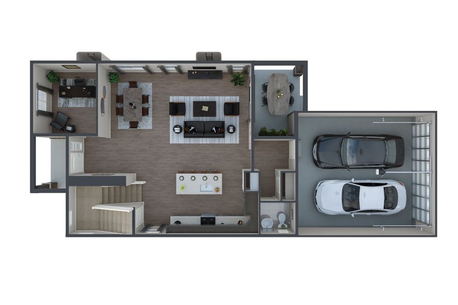 2D floor plan layout for the 2804 by Tri Pointe Homes in The Aurora Highlands, Aurora, CO (Image 5).