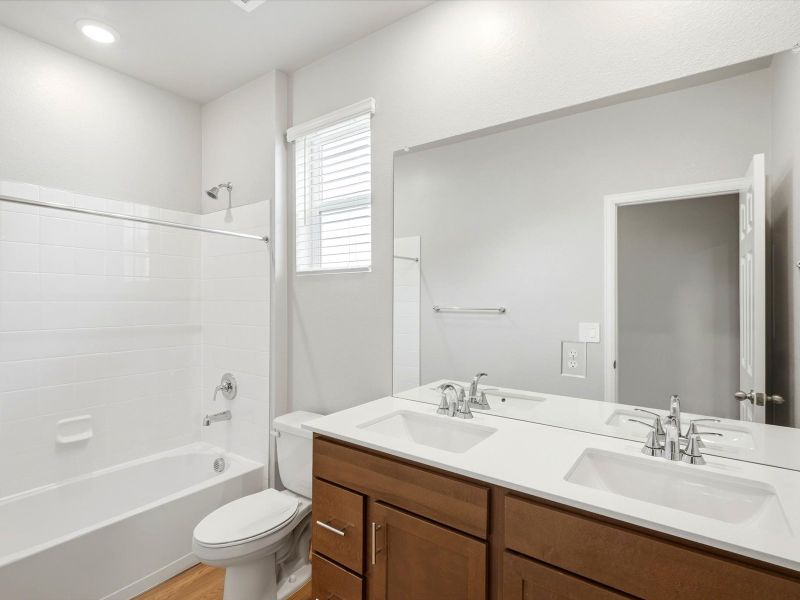 Furnished interior view inside a new home in Poudre Heights: The Alpine Collection, Windsor (Image 8).