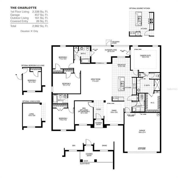 2D floor plan layout of this home in Citrus Springs, Citrus Springs, FL (Image 4).