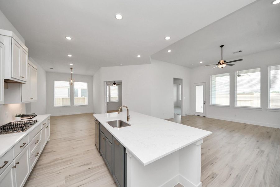Furnished interior view inside a new home in Meridiana Courtyard Collection, Manvel (Image 11).