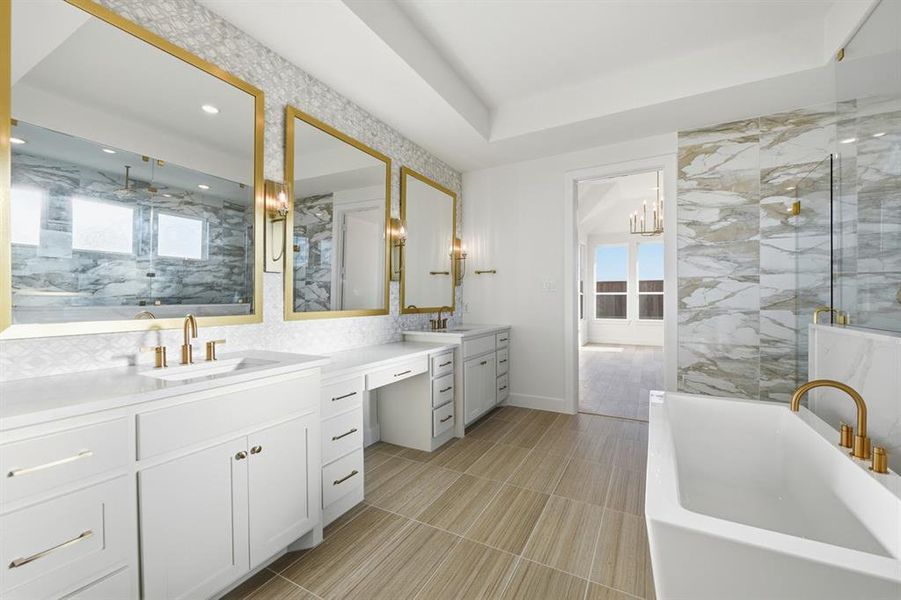 Furnished interior view inside a new home in Mosaic: 70ft. lots, Celina (Image 5).