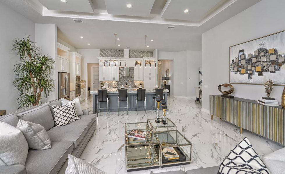 Furnished interior view inside a new home in Plantation Bay, Ormond Beach (Image 18).
