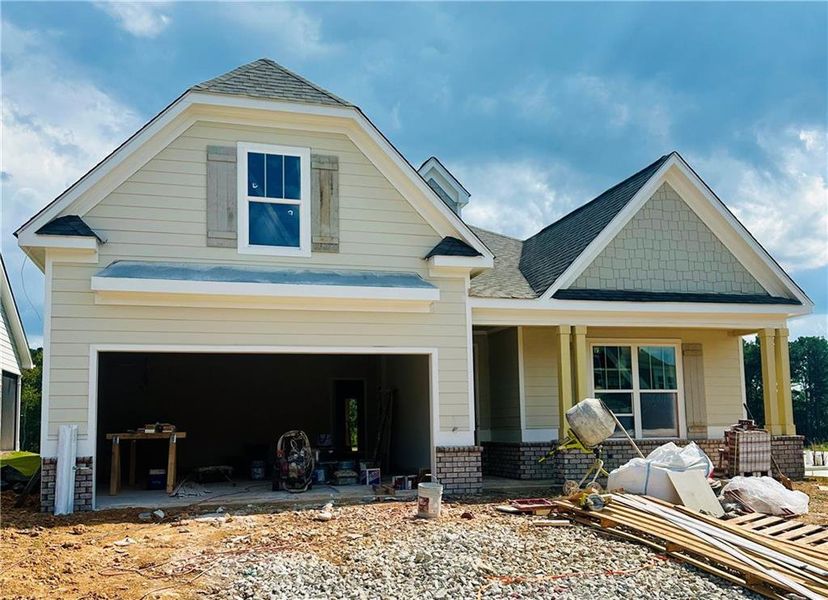 Front exterior of a new home in , Villa Rica, GA, highlighting curb appeal (Image 2). Front exterior of a new home in , Villa Rica, GA, highlighting curb appeal (Image 2).