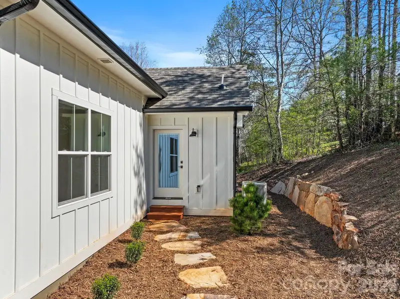Exterior details and patio area of a home in , Weaverville (Image 24).