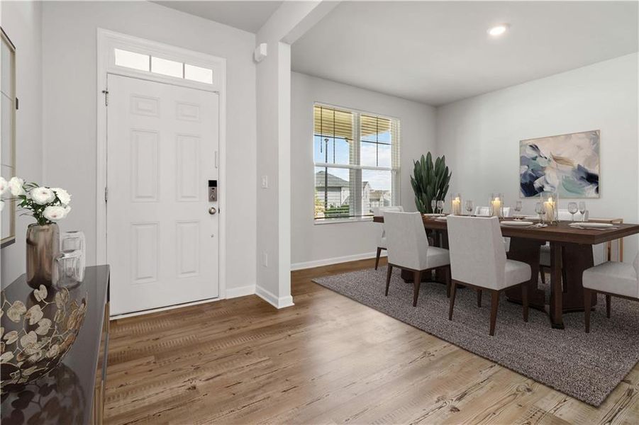 Furnished interior view inside a new home in , Atlanta (Image 9).