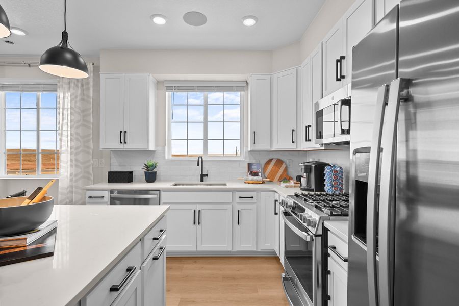 Representative furnished interior of a home built from the Independence by Taylor Morrison in Trailstone Townhomes - The Westerly Collection, Arvada (Image 12).