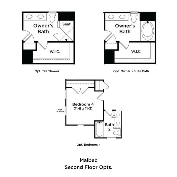 2D floor plan layout of this home in Sidney Creek Single Family, Zebulon, NC (Image 20).