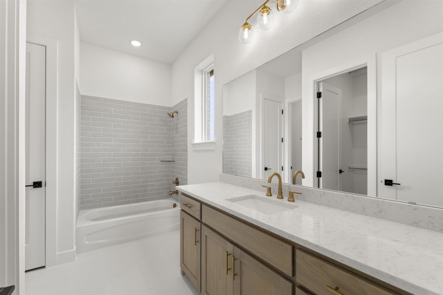 Representative furnished interior of a home built from the 4512 by Tradition Homes in Mustang Lakes, McKinney (Image 10).
