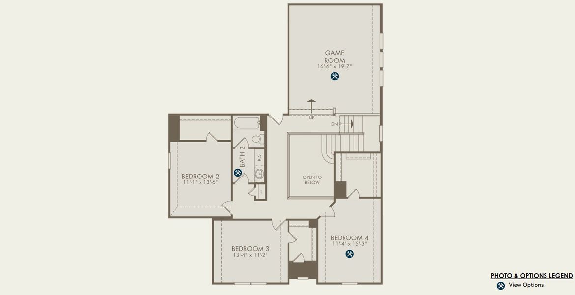 2D floor plan layout of this home in Corley Farms, Boerne, TX (Image 3).