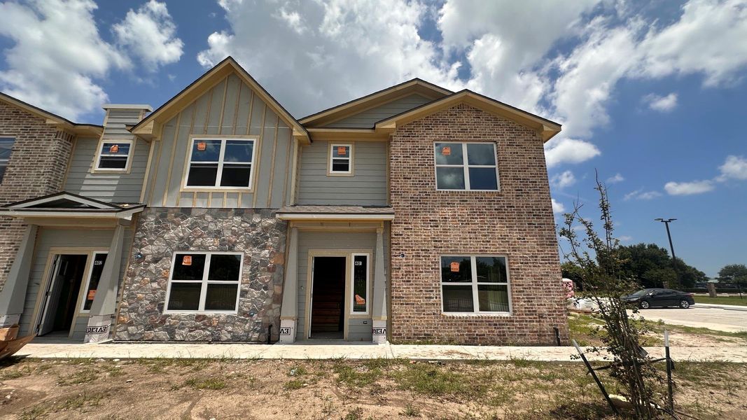 Front exterior of a new home in , Alvin, TX, highlighting curb appeal (Image 3). Front exterior of a new home in , Alvin, TX, highlighting curb appeal (Image 3).