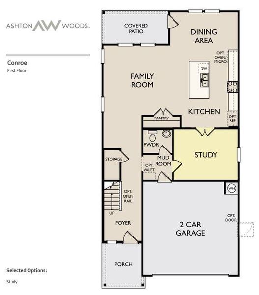 2D floor plan layout of this home in Cannon Ranch 40s, Dripping Springs, TX (Image 5).