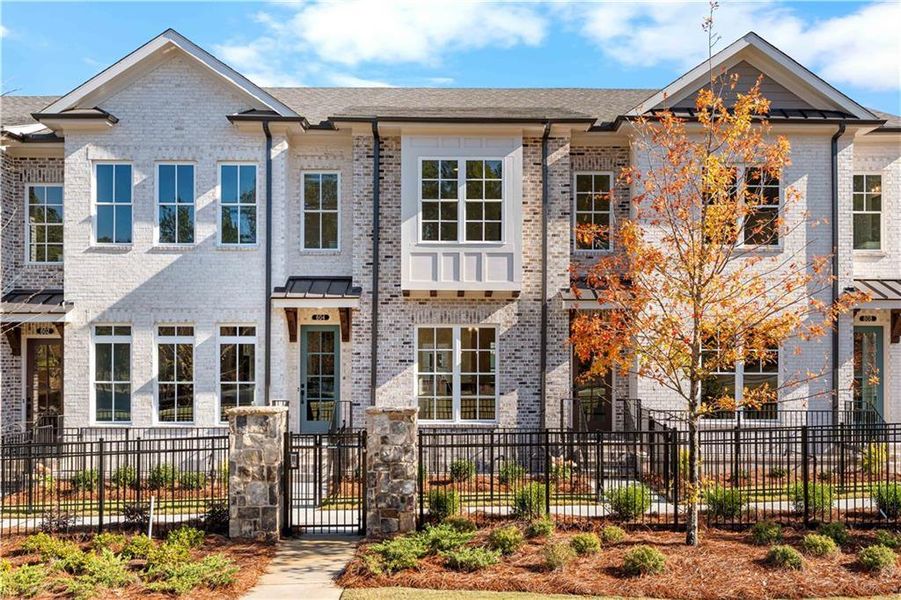 Front exterior of a new home in , Johns Creek, GA, highlighting curb appeal (Image 24).