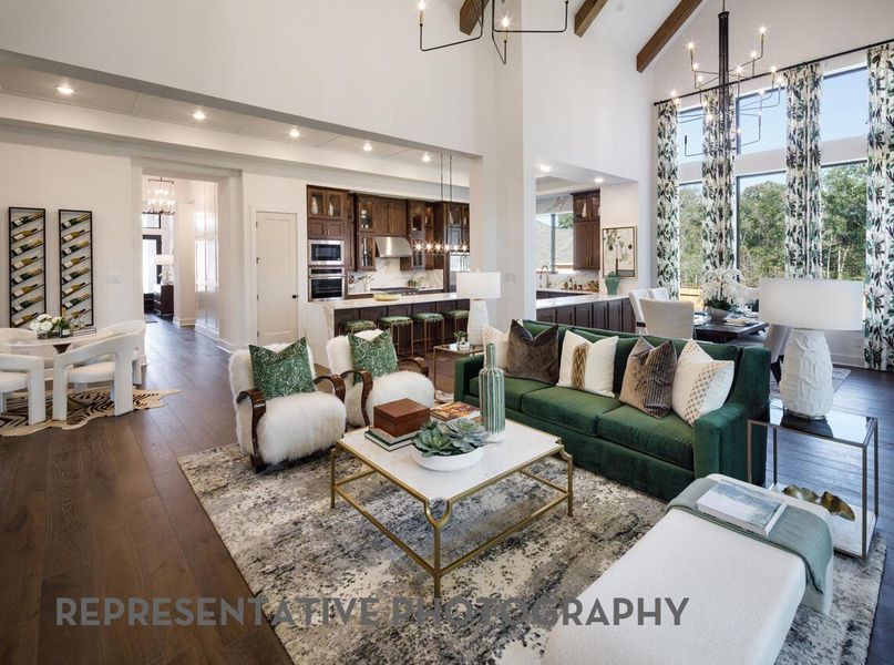 Furnished interior view inside a new home in Santa Rita Ranch, Liberty Hill (Image 5).