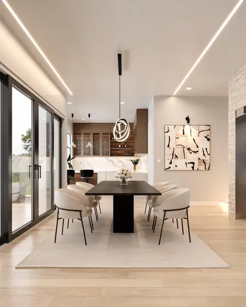 Furnished interior view inside a new home in , Houston (Image 12).