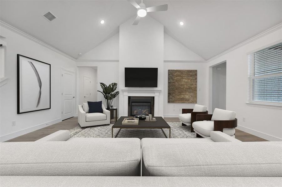 Furnished interior view inside a new home in Timberbrook, Justin (Image 6).