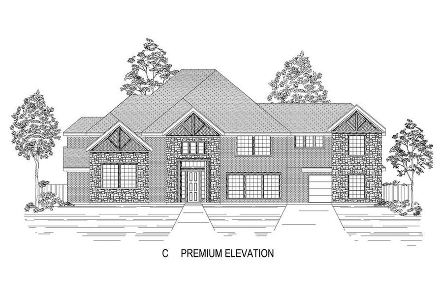 Representative rendering of the exterior for the Churchill PC by First Texas Homes (Image 5).