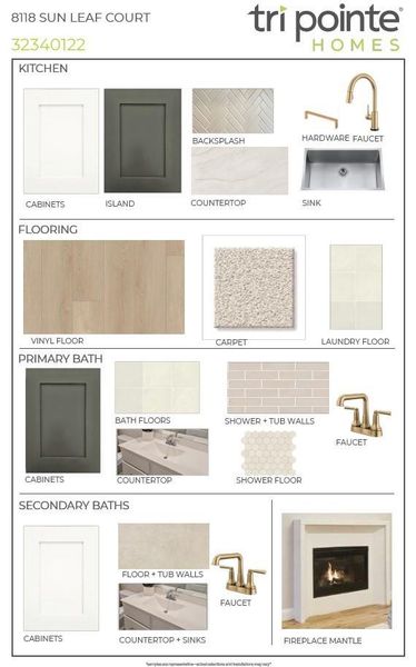 Sample of building materials used in homes in Pecan Ridge, Fulshear (Image 9).