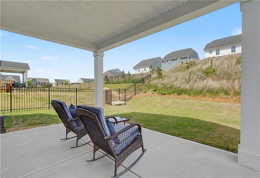 Exterior details and patio area of a home in , Hoschton (Image 25).