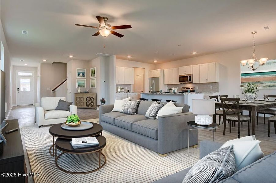 Furnished interior view inside a new home in Coastal Haven, Leland (Image 4).