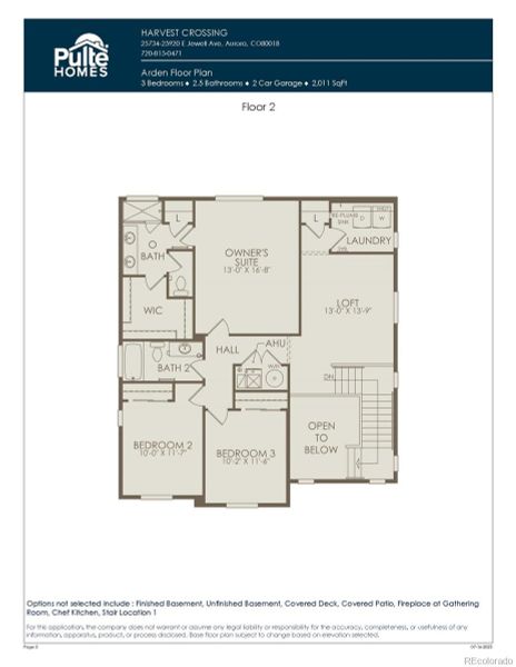 Upper Level Floorplan