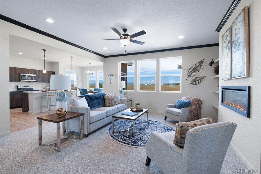 Furnished interior view inside a new home in , Pueblo West (Image 7).