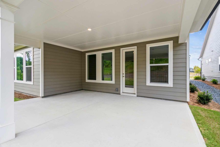 Representative exterior details of a home built from the The Ravenwood II by David Weekley Homes in Crescent Pointe at Great Sky, Canton (Image 2).