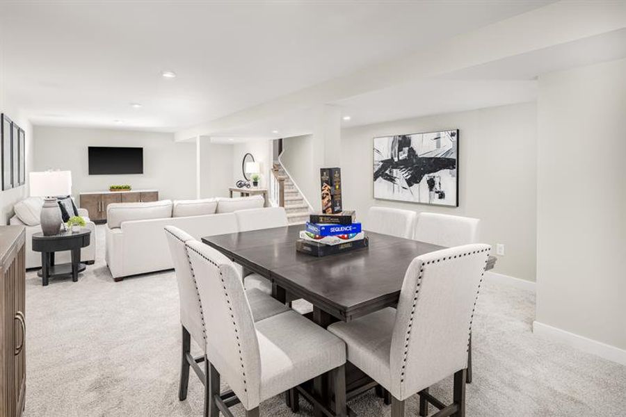 Representative furnished interior of a home built from the Columbia by Ryan Homes in Crystal Falls, Dawsonville (Image 20).
