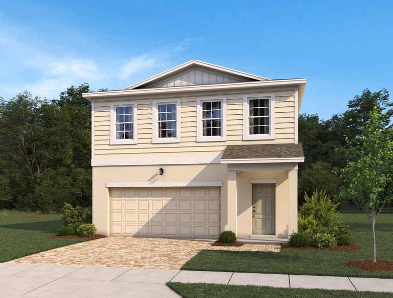 Representative exterior photo of a completed home built from the Rangeley by Ashton Woods in Catamaran Cove Signature, Rockledge, FL (Image 2).