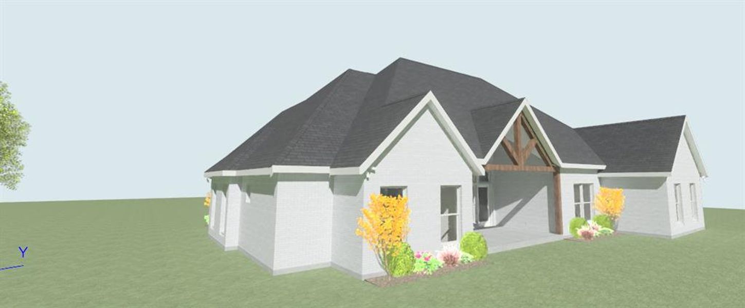 Exterior rendering of this home design in , Lone Oak, TX (Image 10).