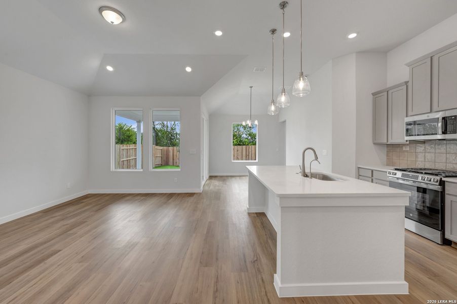 Furnished interior view inside a new home in August Fields, New Braunfels (Image 5).