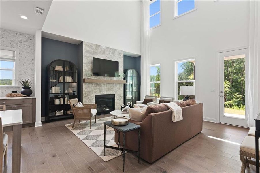 Furnished interior view inside a new home in East Harbor II at Chestatee, Dawsonville (Image 44).