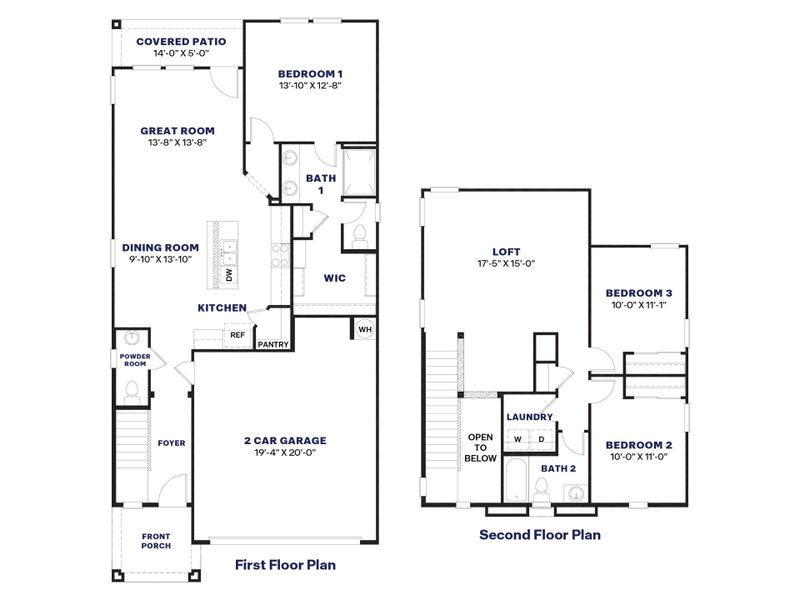 2D floor plan layout of this home in The Buttes at Mystic, Peoria, AZ (Image 4).