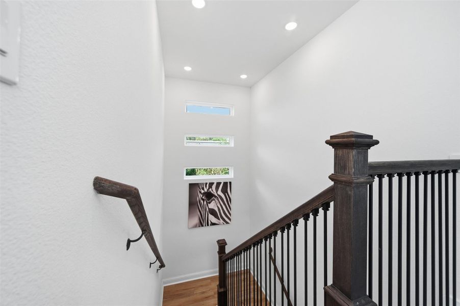 View from the top of the stairs.