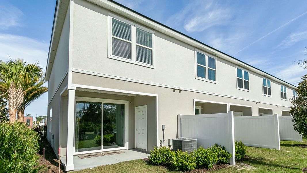 Exterior details and patio area of a home in Stokes Landing, St. Augustine (Image 2).