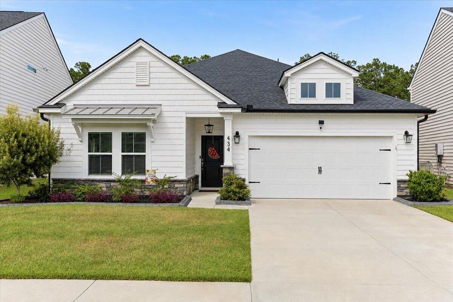 Front exterior of a new home in , Moncks Corner, SC, highlighting curb appeal (Image 25). Front exterior of a new home in , Moncks Corner, SC, highlighting curb appeal (Image 25).